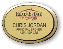 (image for) Real Estate Cafe Executive Oval Gold Badge